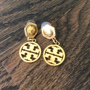 Tory Burch dangle gold earrings